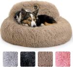 PetJett Soft Plush Donut Bed for Dogs