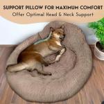 PetJett Soft Plush Donut Bed for Dogs