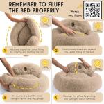 PetJett Soft Plush Donut Bed for Dogs