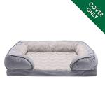 Furhaven Jumbo Replacement Dog Bed Cover - Gray
