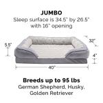 Furhaven Jumbo Replacement Dog Bed Cover - Gray