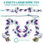 Durable 42" Dog Rope Toy for Aggressive Chewers