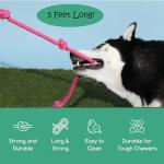 Tumbo Tough Pink Tug Rope Dog Toy - 5 ft