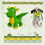 BBeary Plush Dragon Squeaky Toy for Dogs