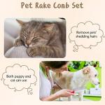 Pet Grooming Kit: Combs and Brush Set