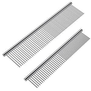 2 Pack Stainless Steel Dog Combs for Grooming