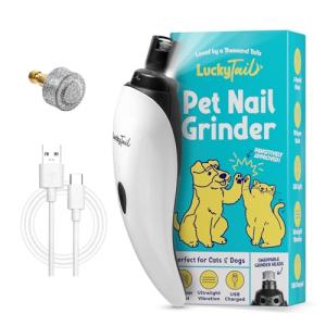 LuckyTail Quiet Pet Nail Grinder for Dogs & Cats