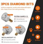 Quiet Dog Nail Grinder with LED Lights and 2 Speeds