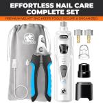 Quiet Dog Nail Grinder with LED Lights and 2 Speeds