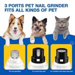 Bonve Pet Nail Grinder - Quiet, Rechargeable, 2 Speeds