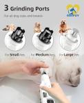 Casfuy Quiet Dog Nail Grinder with LED Lights
