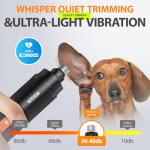 IREDOON Quiet Electric Dog Nail Grinder with LEDs