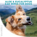 VetWELL Dog Ear Wipes for Odor Control - 100 Count