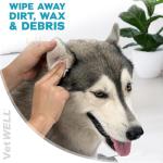 VetWELL Dog Ear Wipes for Odor Control - 100 Count