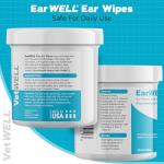 VetWELL Dog Ear Wipes for Odor Control - 100 Count
