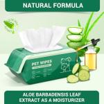 400 Unscented Thick Dog Wipes for Paws and Body