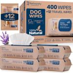 Plant-Based Lavender Dog Wipes - 400 Pack