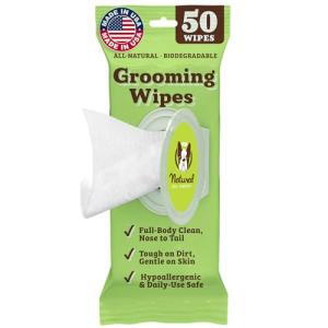 Natural Dog Company Hypoallergenic Grooming Wipes - 50 Count
