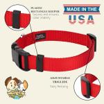 Bright Red Nylon Dog Collar for All Sizes