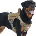 Auroth Adjustable Tactical Dog Harness for Large Dogs