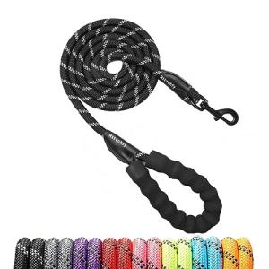 Reflective Rope Dog Leash with Padded Handle