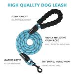 Reflective Rope Dog Leash with Padded Handle