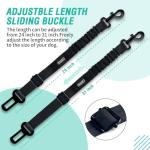 COOYOO Adjustable Retractable Dog Car Seat Belt Set