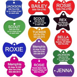 Personalized Anodized Metal Pet ID Tags