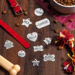 Personalized Stainless Steel Pet ID Tags - Heart Design