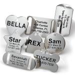 Personalized Stainless Steel Pet ID Tags - Heart Design