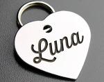 Personalized Stainless Steel Pet ID Tags - Heart