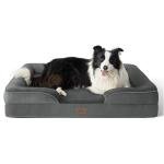 Bedsure Large Orthopedic Dog Bed - Washable Grey
