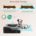 Extra Large Memory Foam Dog Bed with Bolster