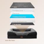 Extra Large Memory Foam Dog Bed with Bolster