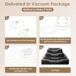 Extra Large Memory Foam Dog Bed with Bolster