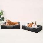 Extra Large Memory Foam Dog Bed with Bolster