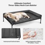 Veehoo Cooling Elevated Dog Bed with Bolster Mat