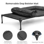 Veehoo Cooling Elevated Dog Bed with Bolster Mat