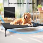 Veehoo Cooling Elevated Dog Bed with Bolster Mat