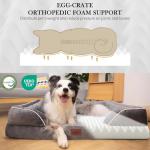 Extra Large Waterproof Orthopedic Dog Bed, Grey