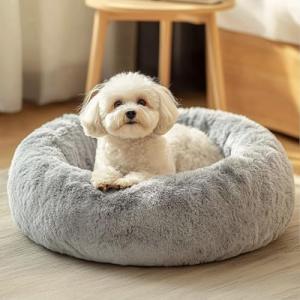 JOLLYVOGUE Calming Donut Bed for Small Pets