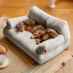 Washable Fluffy Dog & Cat Bed with Non-Slip Base