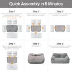 Washable Fluffy Dog & Cat Bed with Non-Slip Base