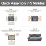 MewooFun Fluffy Dog Bed with Washable Cover