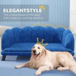 Velvet Large Dog Couch with Foam Cushion
