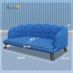 Velvet Large Dog Couch with Foam Cushion