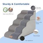 Grey Dog Stairs Ramp for High Beds - 5 Steps