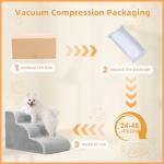 Curved 4-Step Dog Stairs for Small Pets