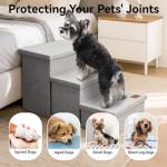 Zerbuger Folding Dog Stairs with Storage, 3-Step