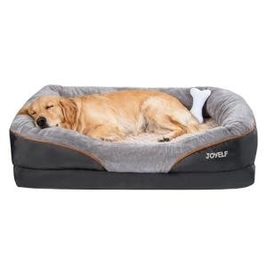Large Memory Foam Orthopedic Dog Bed with Toy